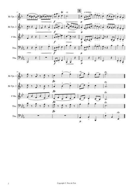 Dance Of The Blessed Spirits From Orfeo Ed Euridice Gw Gluck Brass Quintet Page 2