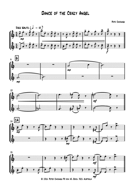 Dance Of The Crazy Angel Saxophone Duet Page 2