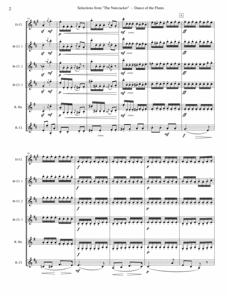 Dance Of The Flutes From The Nutcracker For Clarinet Quartet Page 2