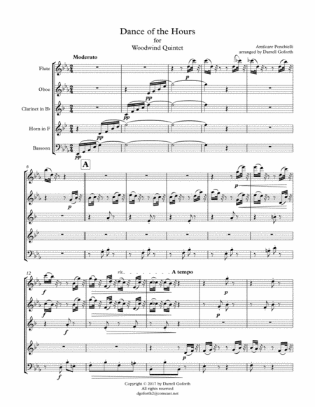 Dance Of The Hours For Woodwind Quintet Page 2