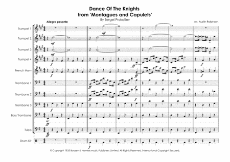 Dance Of The Knights From Montagues And Capulets Brass Ensemble Page 2