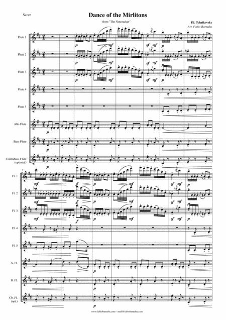 Dance Of The Mirlitons From The Nutcracker For Flute Choir Page 2