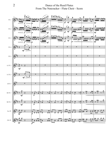 Dance Of The Reed Flutes From The Nutcracker For Flute Choir Page 2