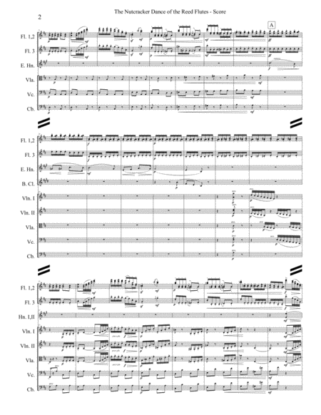 Dance Of The Reed Flutes From The Nutcracker For Full Orchestra Page 2