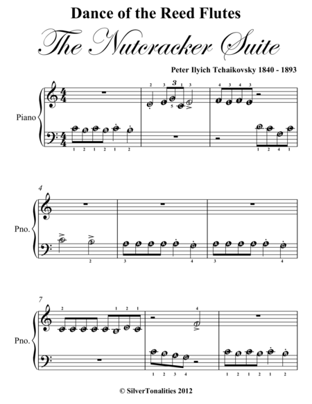 Dance Of The Reed Flutes Nutcrakcer Suite Beginner Piano Sheet Music Page 2