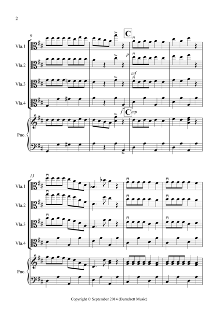 Dance Of The Reed Pipes Fantasia From Nutcracker For Viola Quartet Page 2