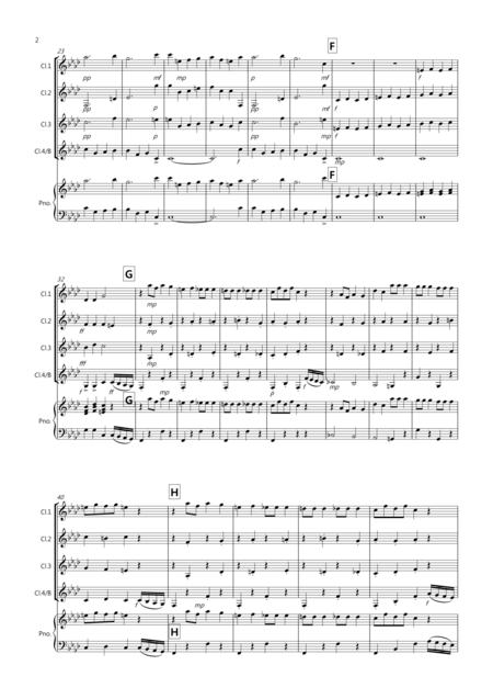 Dance Of The Sugar Plum Fairy Fantasia From Nutcracker For Clarinet Quartet Page 2