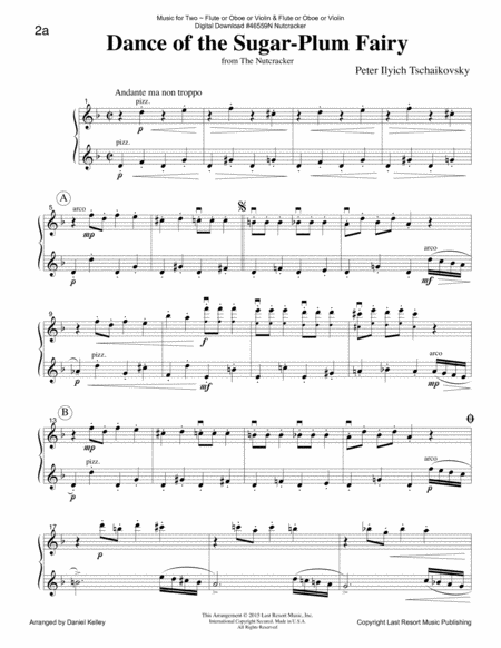 Dance Of The Sugar Plum Fairy From The Nutcracker For Flute Or Oboe Or Violin Flute Or Oboe Or Violin Duet Music For Two Page 2