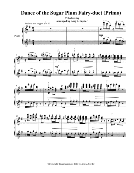 Dance Of The Sugar Plum Fairy Piano Duet 2 Page 2