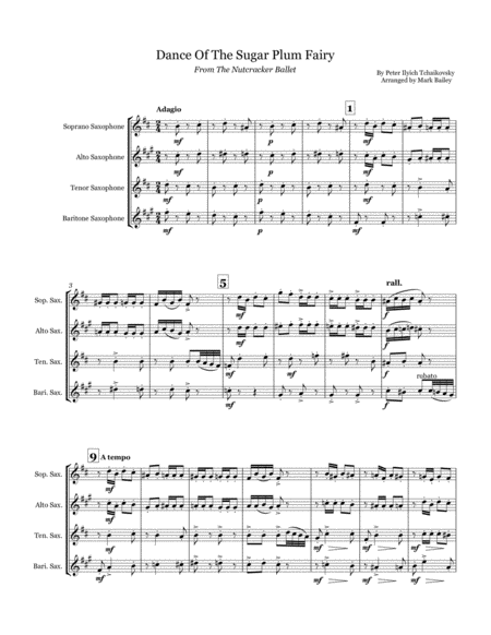 Dance Of The Sugar Plum Fairy Saxophone Quartet Page 2