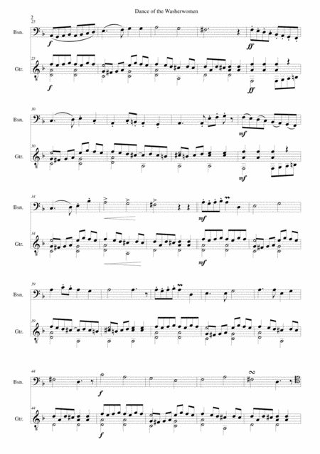 Dance Of The Washerwomen With Hupfauf For Bassoon And Guitar Page 2