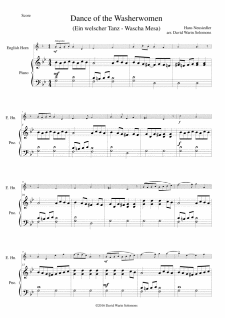 Dance Of The Washerwomen With Hupfauf For Cor Anglais And Piano Page 2