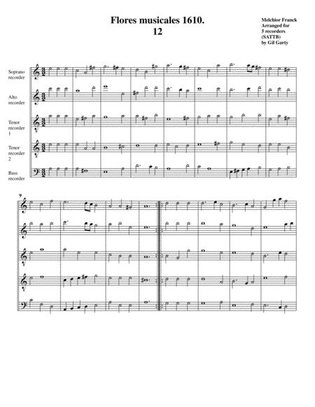 Dances From Flores Musicales 1610 Arrangements For 5 Recorders Page 2