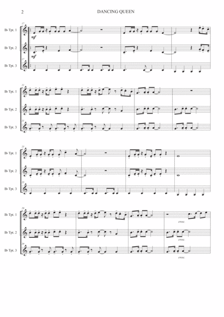 Dancing Queen Trumpet Trio Page 2