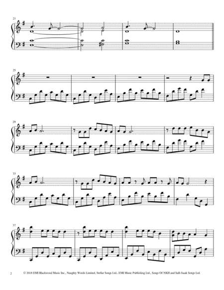 Dancing With A Stranger Intermediate Level Piano Solo Page 2