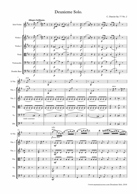 Dancla Concert Solo No 2 Op 77 For Violin And String Orchestra Page 2