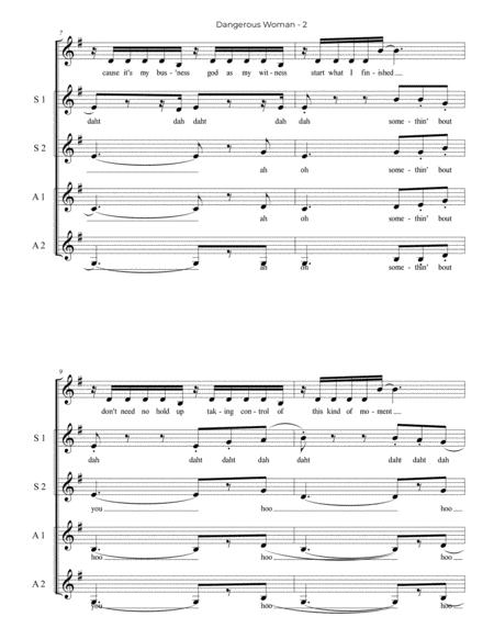 Dangerous Woman Ssaa A Cappella Page 2