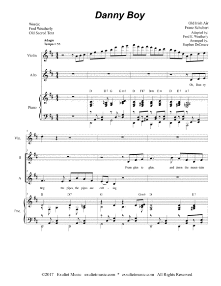 Danny Boy Funeral Version Duet For Soprano And Alto Solo Page 2