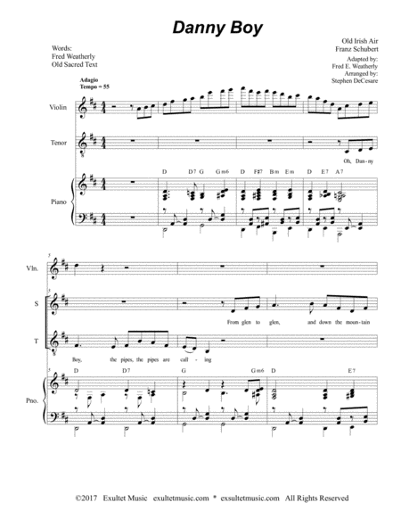 Danny Boy Funeral Version Duet For Soprano And Tenor Solo Page 2