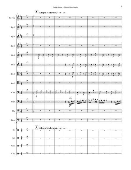 Danse Bachanale For Brass Choir With Timpani Percussion Page 2