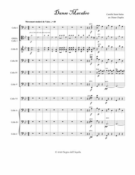 Danse Macabre For Cello Ensemble Page 2