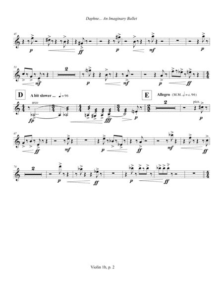 Daphne An Imaginary Ballet 2015 Violin 1b Part Page 2