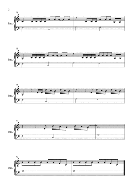 Dark Horse A Minor By Katy Perry Easy Piano Page 2