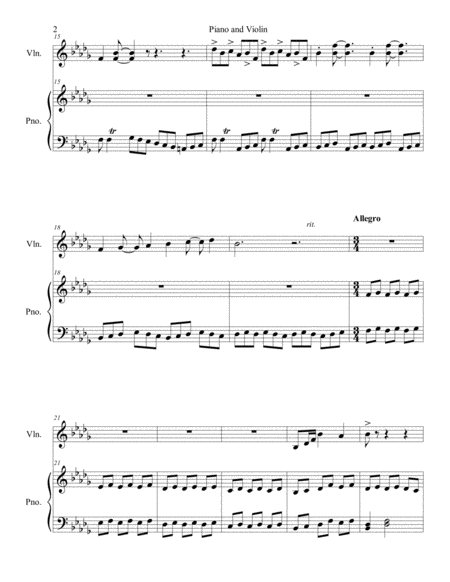 Dark Minuet For Violin And Piano Page 2