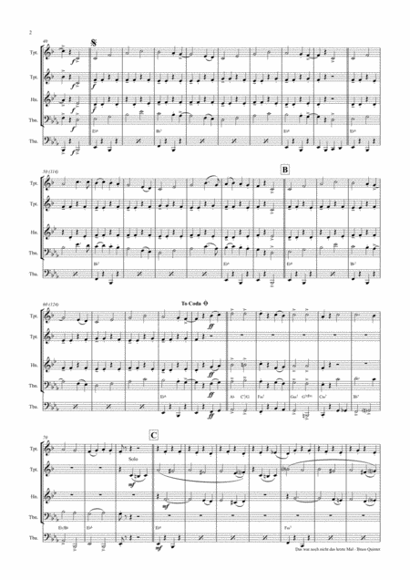 Das War Noch Nicht Das Letzte Mal German Polka Oktoberfest Brass Quintet Page 2