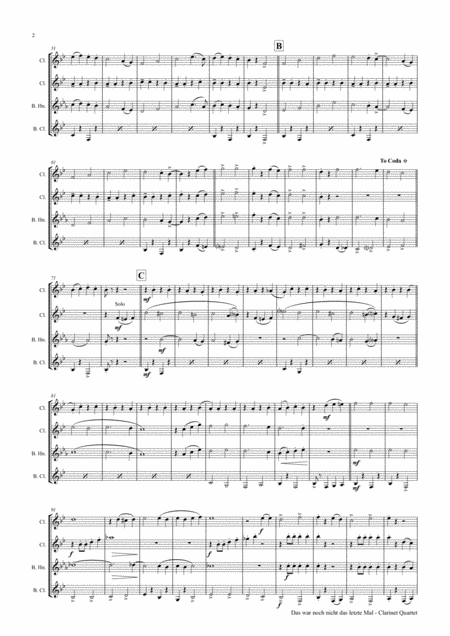 Das War Noch Nicht Das Letzte Mal German Polka Oktoberfest Clarinet Quintet Page 2