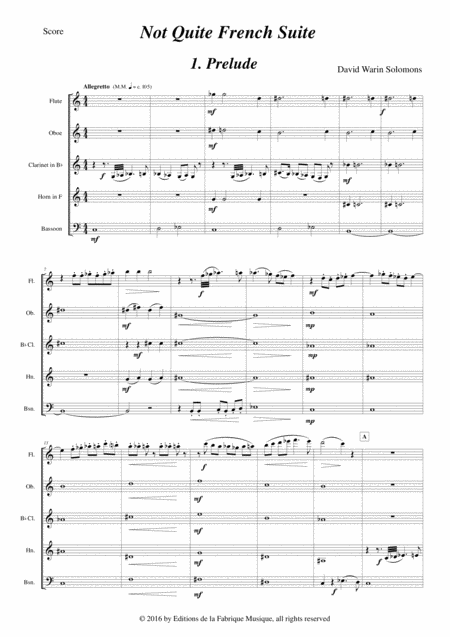 David W Solomons Not Quite French Suite For Wind Quintet Page 2