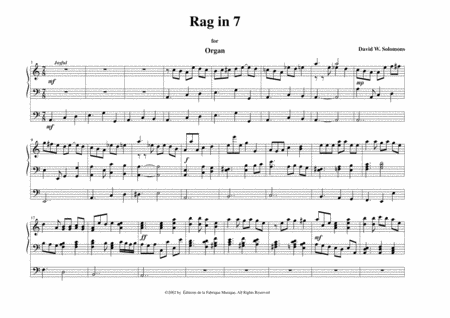 David Warin Solomons Rag In Seven For Organ Page 2