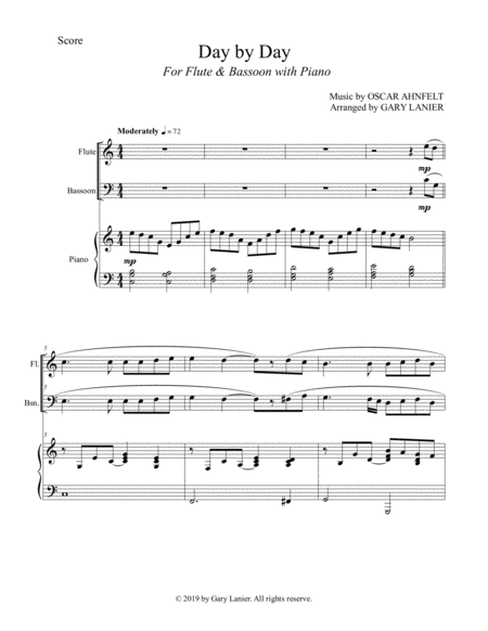 Day By Day Flute Bassoon With Piano Score Part Included Page 2