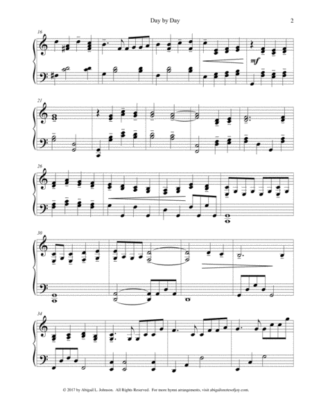 Day By Day Piano Solo Page 2