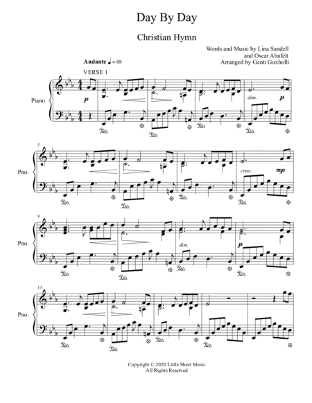 Day By Day Sacred Piano Solo Page 2