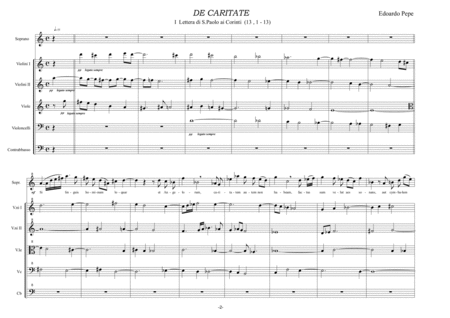 De Caritate For Soprano Voice Or Oboe Solo And Strings Page 2