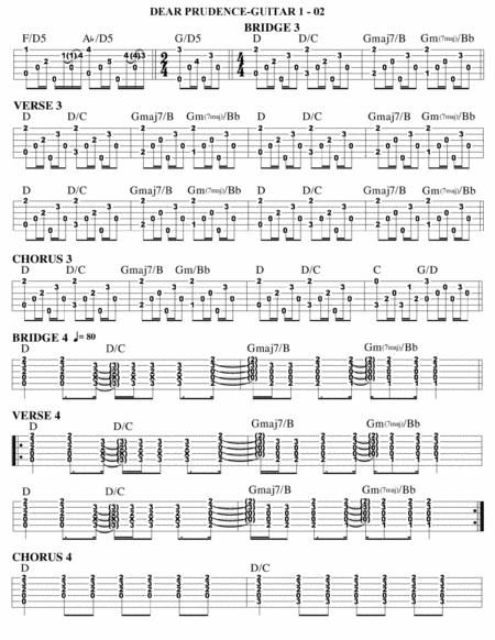 Dear Prudence Guitar Tab Page 2