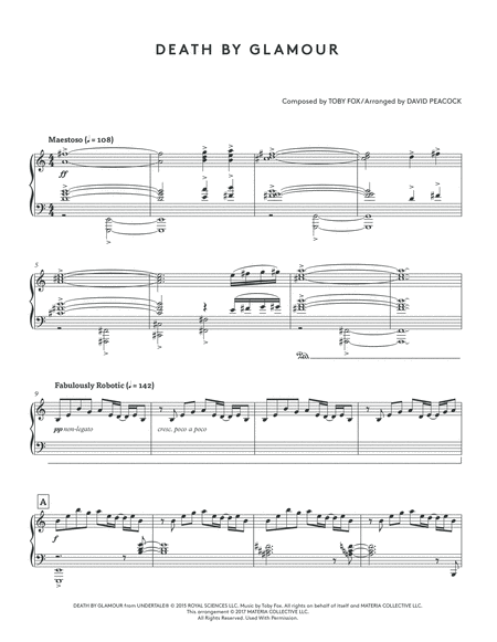 Death By Glamour Undertale Piano Collections Page 2