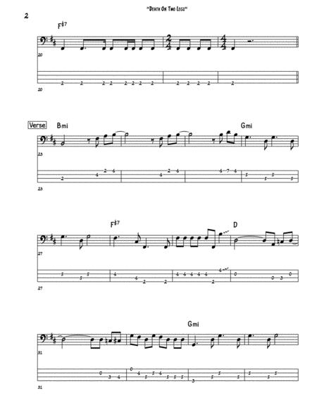 Death On Two Legs Bass Guitar Tab Page 2
