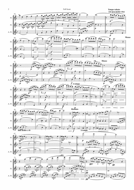 Debussy Arabesque No 1 Flute Trio Page 2