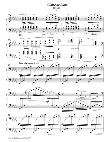 Debussy Claire De Lune For Baritone Horn Piano Page 2