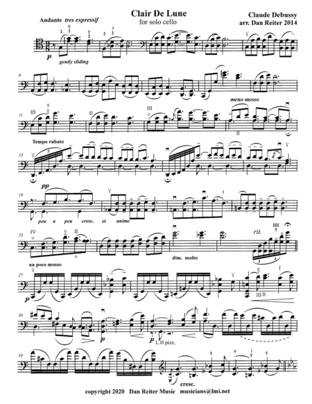 Debussy Three Pieces For Solo Cello Page 2