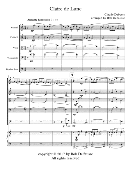 Debussys Claire De Lune For String Orchestra Page 2