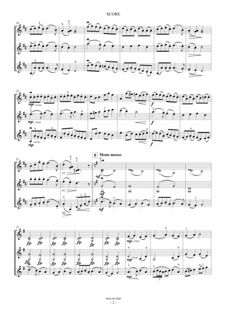 Deck The Hall For Violin Trio Page 2