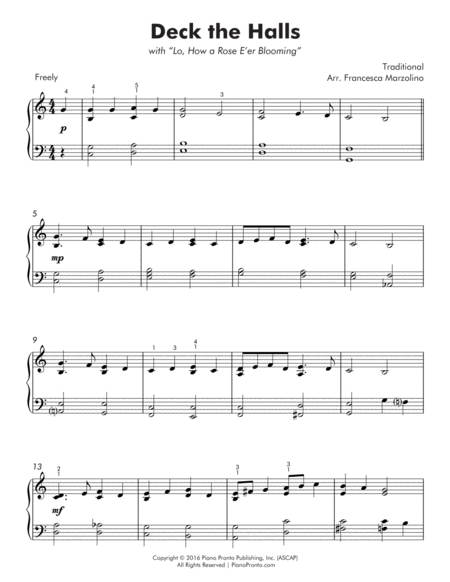 Deck The Halls Easy Jazz Piano Solo Page 2