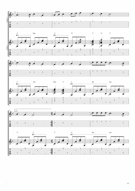 Deck The Halls Fingerstyle Guitar Duet Page 2