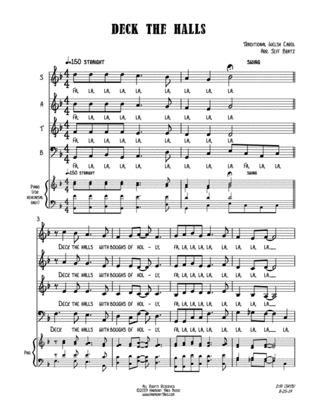 Deck The Halls Satb A Cappella Page 2