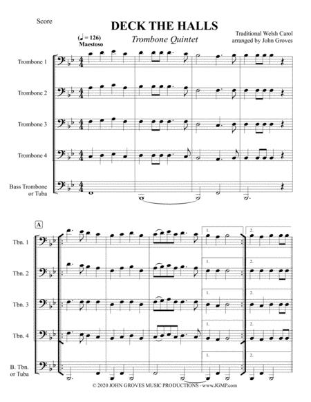 Deck The Halls Trombone Quintet Page 2