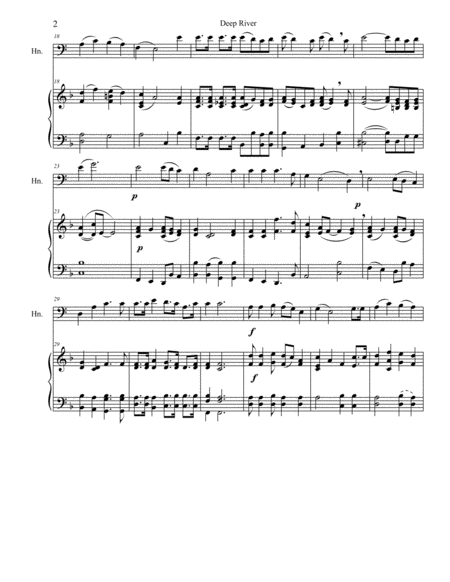 Deep River Arranged For Horn And Piano Page 2