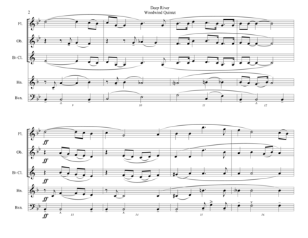 Deep River Woodwind Quintet Intermediate Page 2